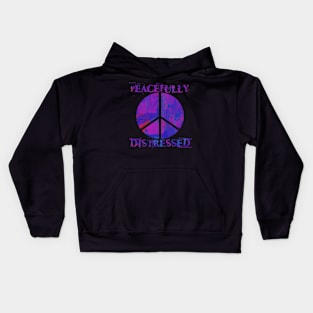 Peacefully Distressed v5 Purple Pink Kids Hoodie